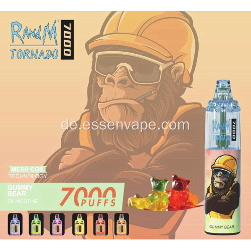 Randm Tornado 7000 Puffs Niederlande Vape Heißverkauf